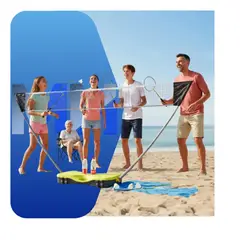 GENERICO - Set De Badminton-voleibol Portatil Autoarmable Radost