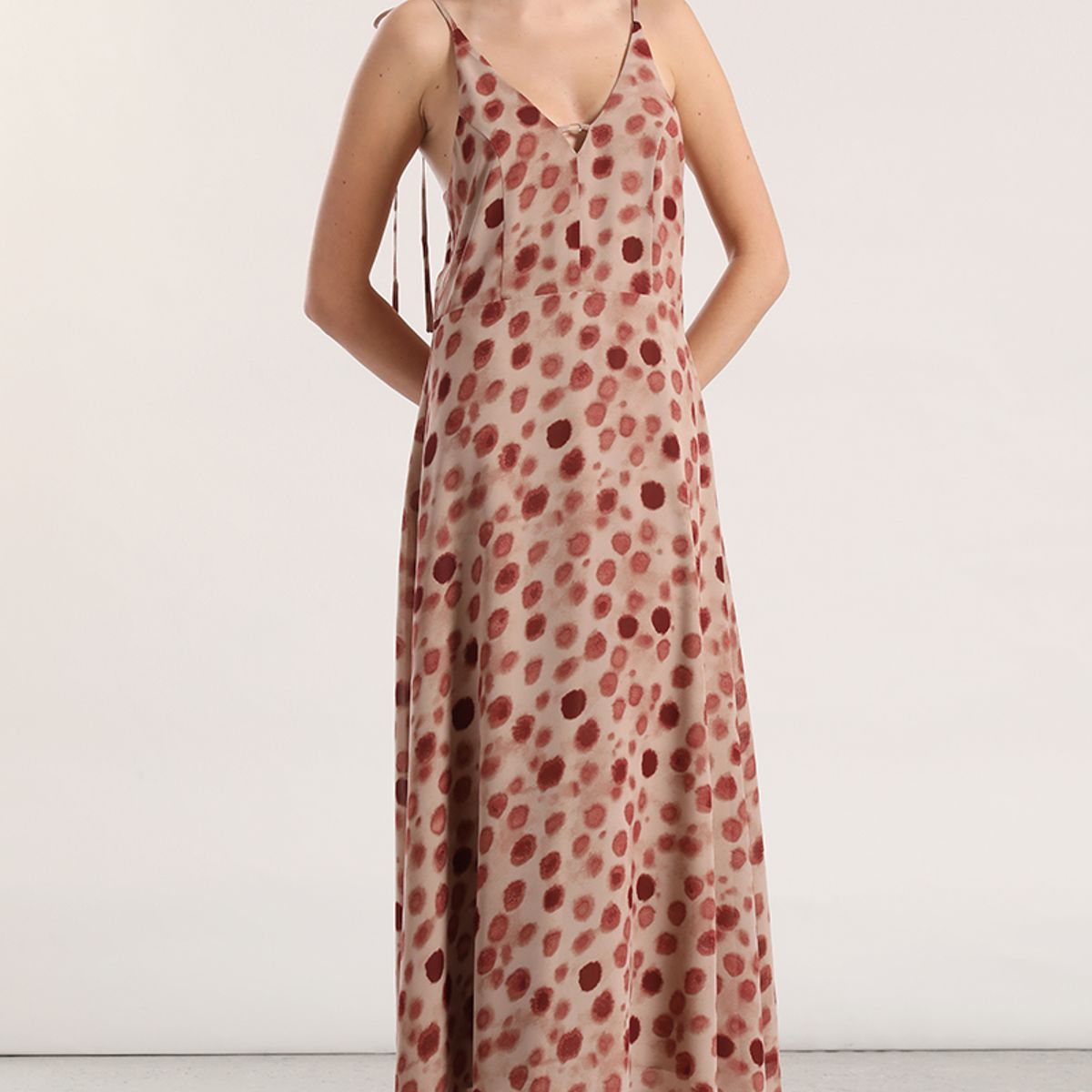 LIOLA - Vestido maxi estampado mujer Liola rosa