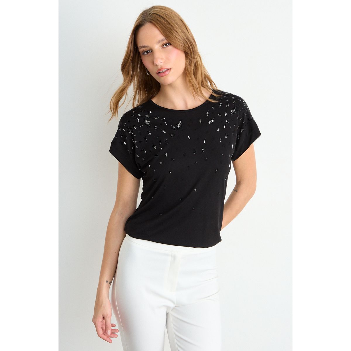 IO - Polera Estampada Mujer Negro Io