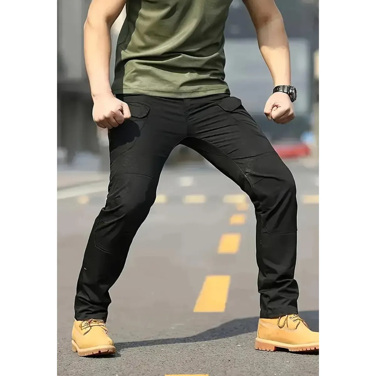 BLUE MOUNTAIN - PANTALON TACTICO CARGO MULTIPLES BOLSILLOS  OUTDOOR