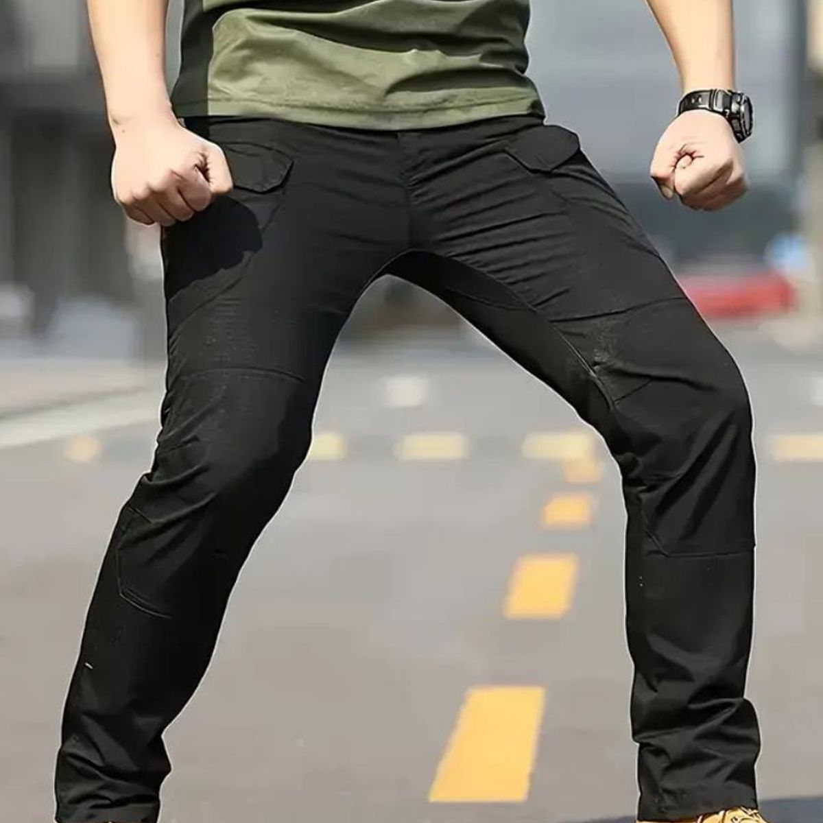 BLUE MOUNTAIN - PANTALON TACTICO CARGO MULTIPLES BOLSILLOS  OUTDOOR