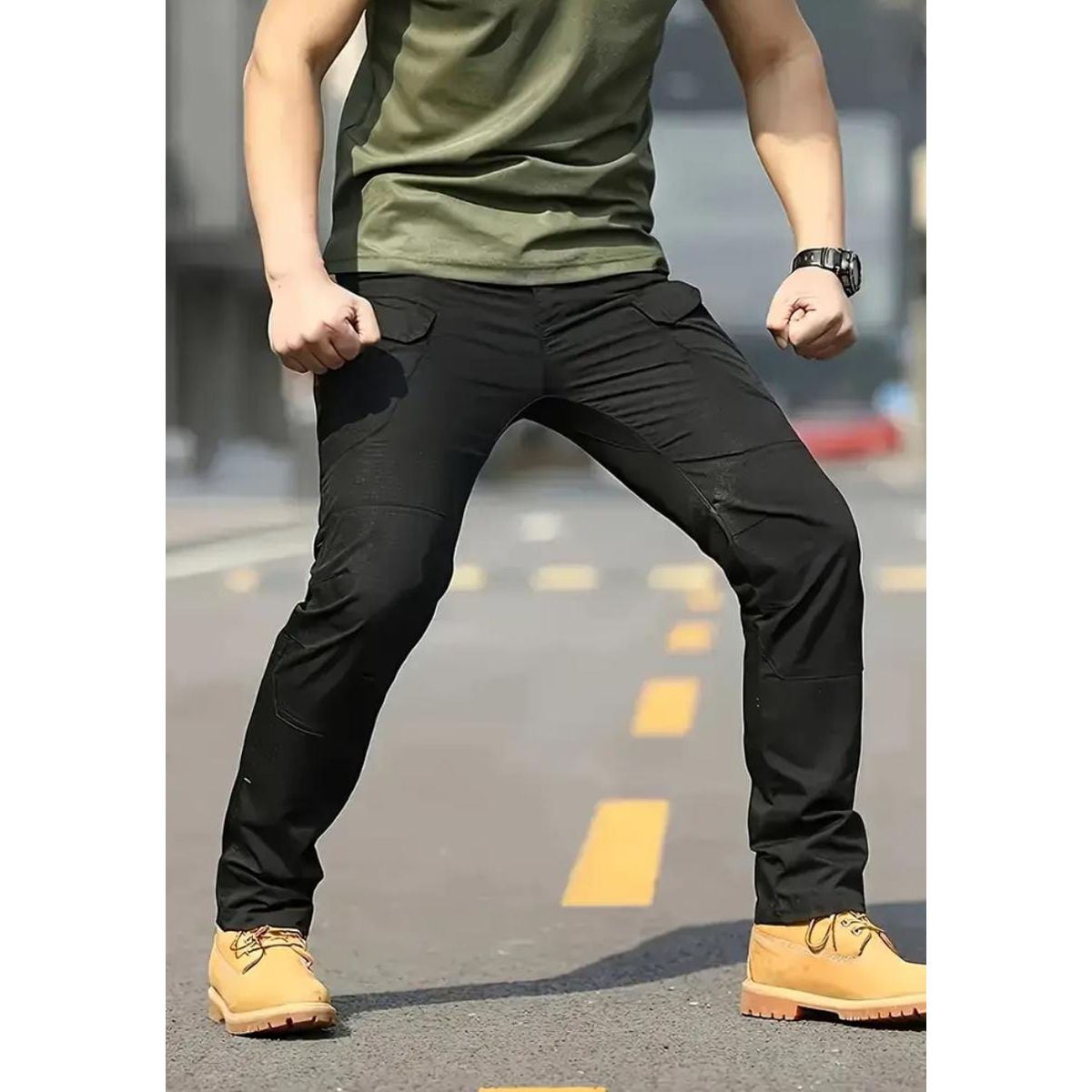 BLUE MOUNTAIN - PANTALON TACTICO CARGO MULTIPLES BOLSILLOS  OUTDOOR