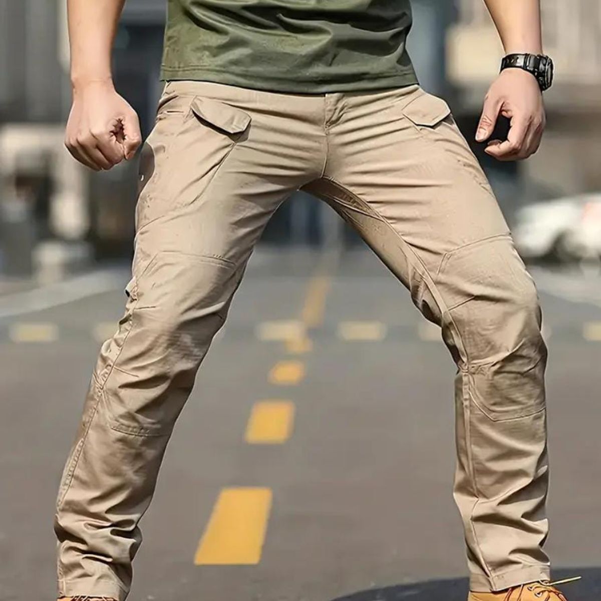 BLUE MOUNTAIN - PANTALON TACTICO CARGO MULTIPLES BOLSILLOS  OUTDOOR