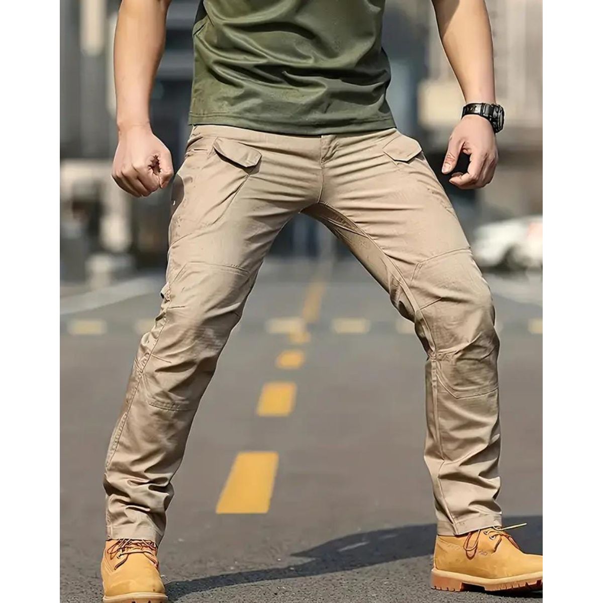 BLUE MOUNTAIN - PANTALON TACTICO CARGO MULTIPLES BOLSILLOS  OUTDOOR