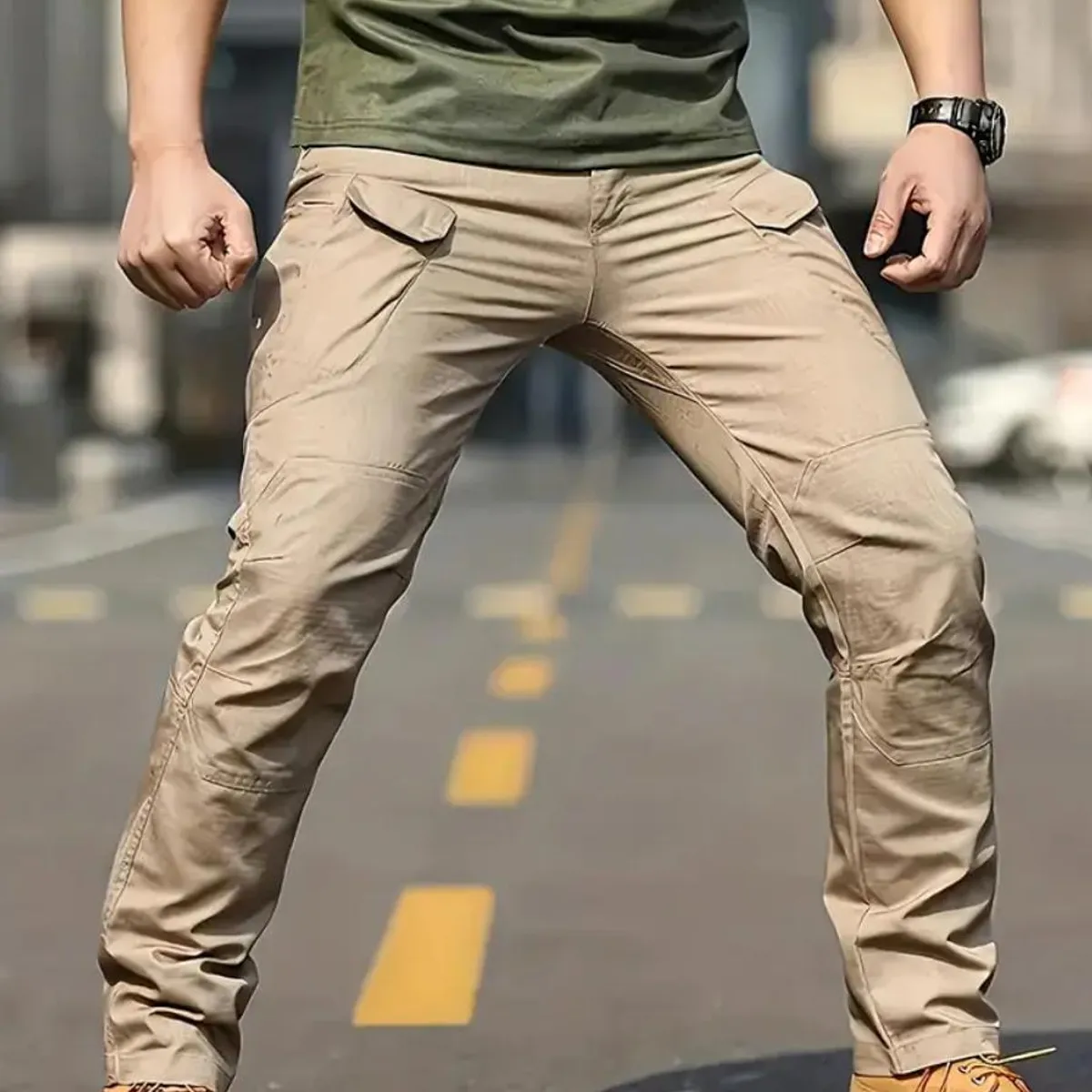 BLUE MOUNTAIN - PANTALON TACTICO CARGO MULTIPLES BOLSILLOS  OUTDOOR