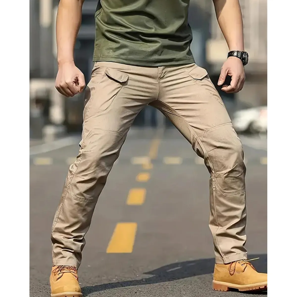 BLUE MOUNTAIN - PANTALON TACTICO CARGO MULTIPLES BOLSILLOS  OUTDOOR