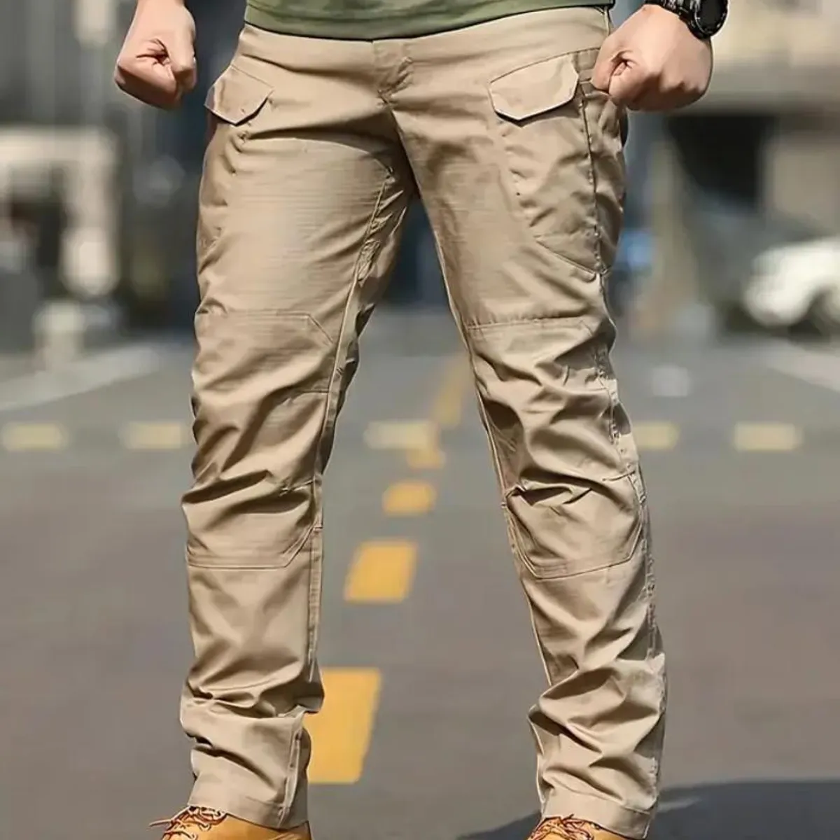 BLUE MOUNTAIN - PANTALON TACTICO CARGO MULTIPLES BOLSILLOS  OUTDOOR
