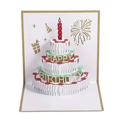 SUKEA - Tarjetas De Cumpleaños Musicales En 3d Felicitación Regalo Dorado