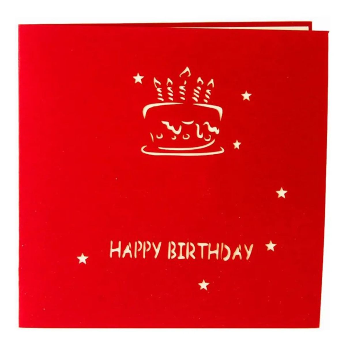 SUKEA - Tarjetas De Cumpleaños Musicales En 3d Felicitación Regalo Rojo