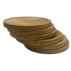 GENERICO - Set De 6 Posavasos Madera Diseño Clasico Pack 6 Posavaso