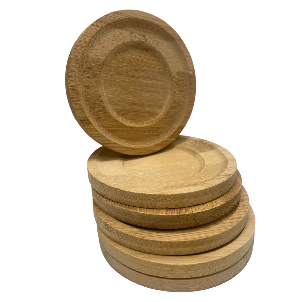 GENERICO - Set De 6 Posavasos Madera Diseño Clasico Pack 6 Posavaso