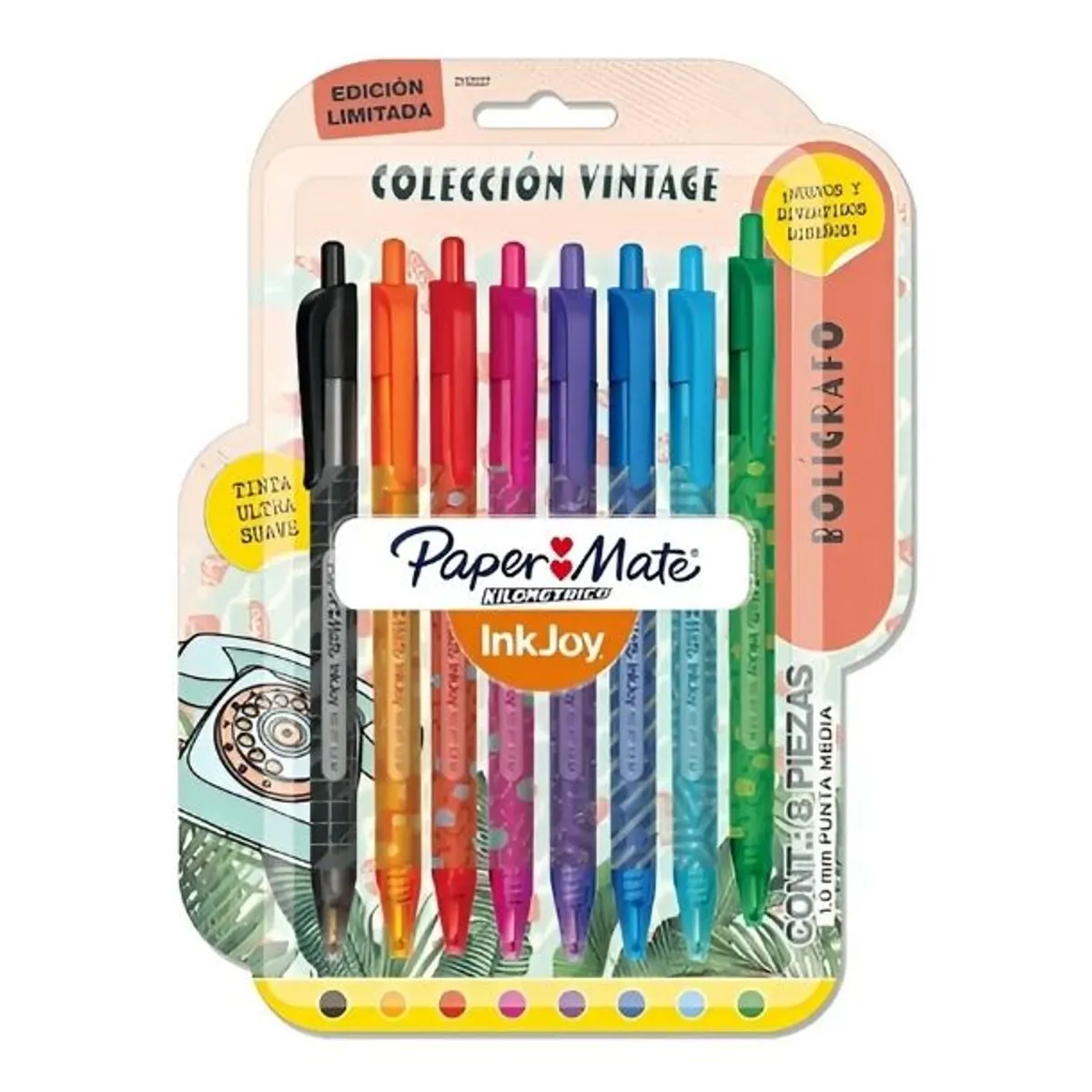 PAPER MATE - Lapiceras Boligrafo Retractiles Paper Mate Inkjoy X8 Vintage