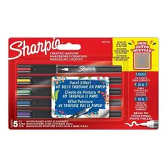 SHARPIE - Pack 5 Marcadores Acrílicos Punta Pincel Colores Surtidos Calidad