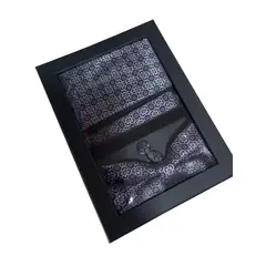 GENERICO - Set caja 5unds corbata pañuelo seda gemelos para hombre