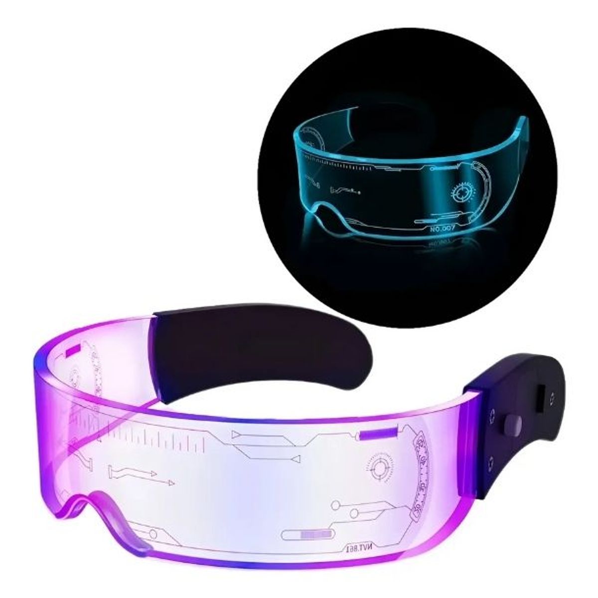 GENERICO - Lente Show Robot Top Anteojo Premium Iron Future Eventos Multicolor Diseño Cotillón