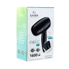 GAMA - Secador Eolic Ion Turmalina Plegable Compacto Color Negro