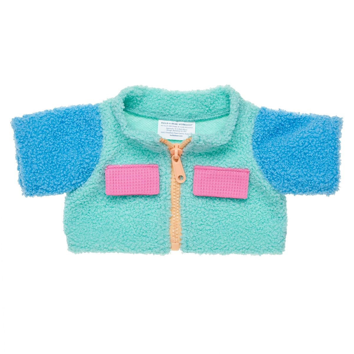 BUILD A BEAR - Chaqueta Sherpa Celeste Build-A-Bear