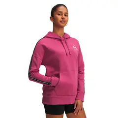 UNDER ARMOUR - Poleron Lifestyle Mujer ICON FLEECE TAPD HDY Rojo