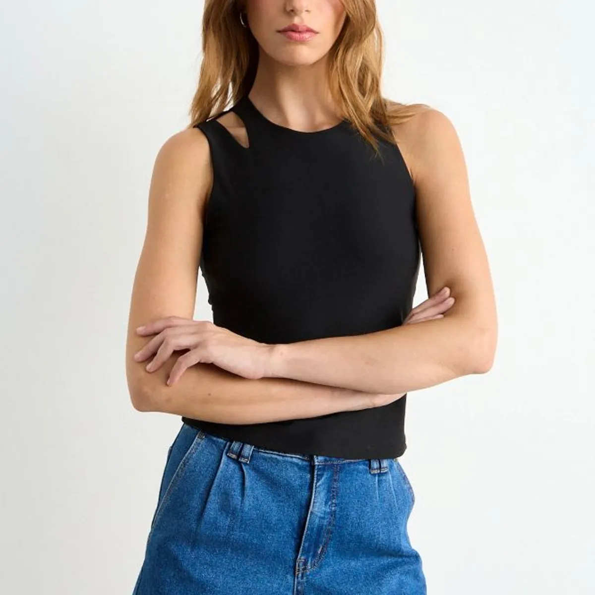 IO - Polera Lisa Mujer Negro Io