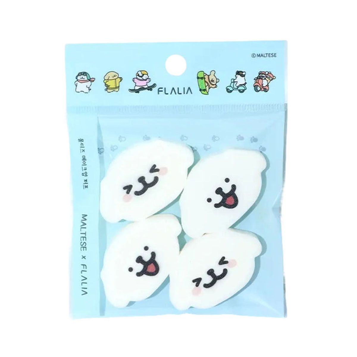 FLALIA - Esponjas Maquillaje Maltese Die-Cut 4 Pack  Suaves y Precisas