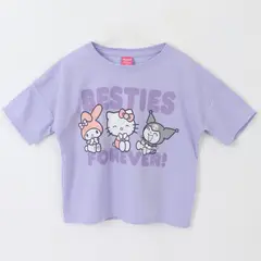 HELLO KITTY - Polera Manga Corta Niña Morado Friends Forever