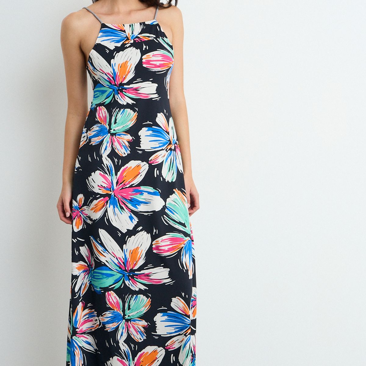IO - Vestido Fantasia Largo Mujer Negro Io