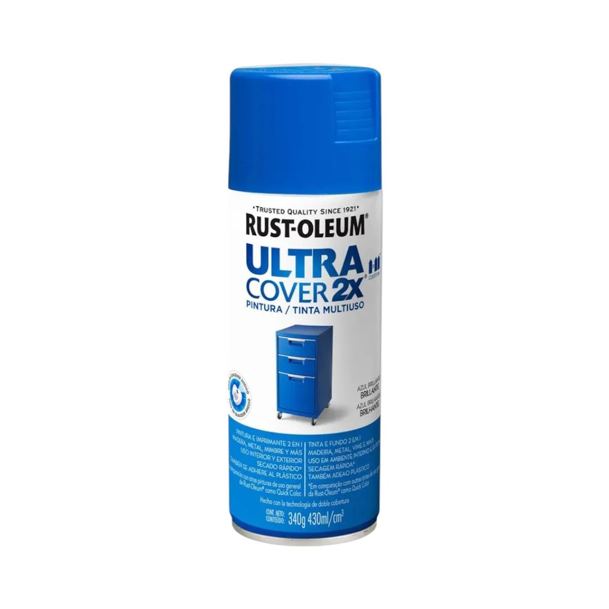 RUST OLEUM - Pintura Ultra Cover 2X Azul Brillante 430ml