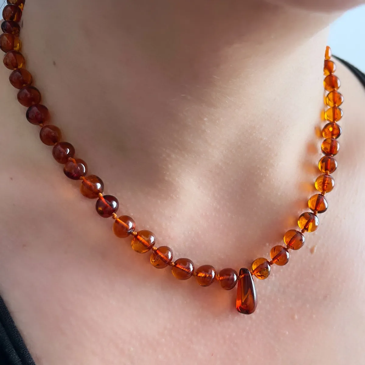 GENERICO - Collar de Ámbar Báltico para adulto con colgante