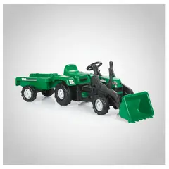 DOLU - Go Kart Tractor A Pedales Con Remolque Y Retroexcavador