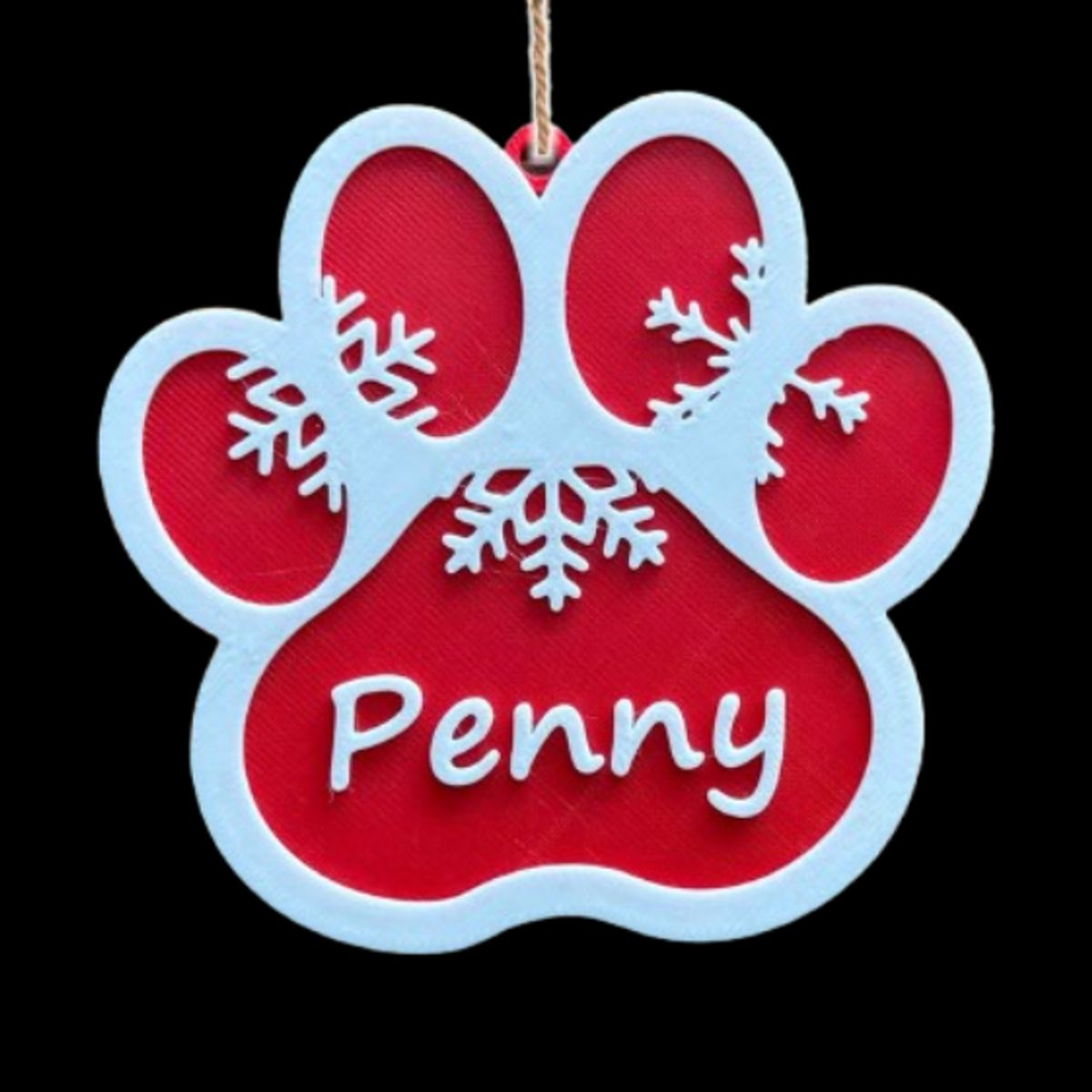 GENERICO - Adorno Navideño - Pata con nombre de gato personalizado