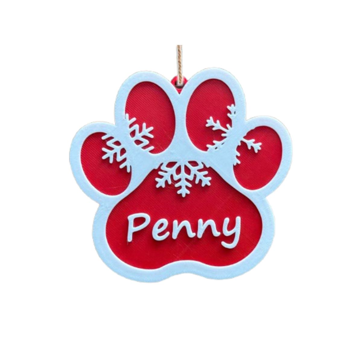 GENERICO - Adorno Navideño - Pata con nombre de gato personalizado