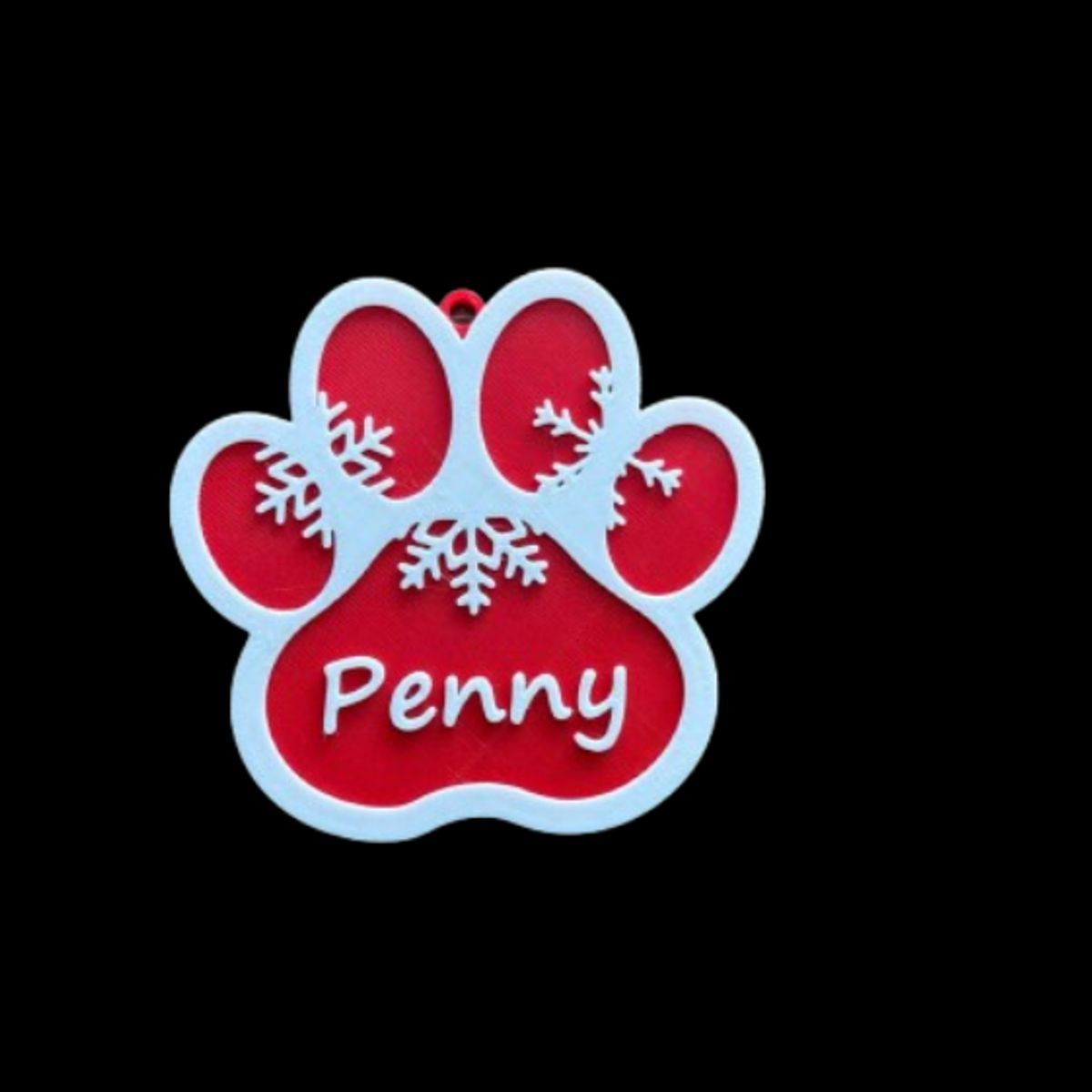 GENERICO - Adorno Navideño - Pata con nombre de gato personalizado