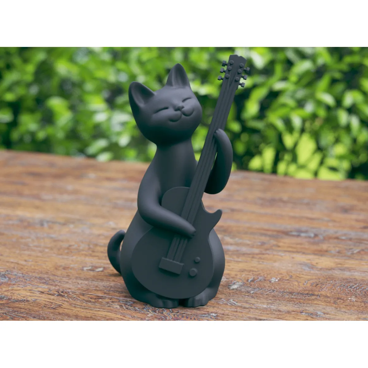 GENERICO - Figura Decoración- Escultura Gato Rockstar