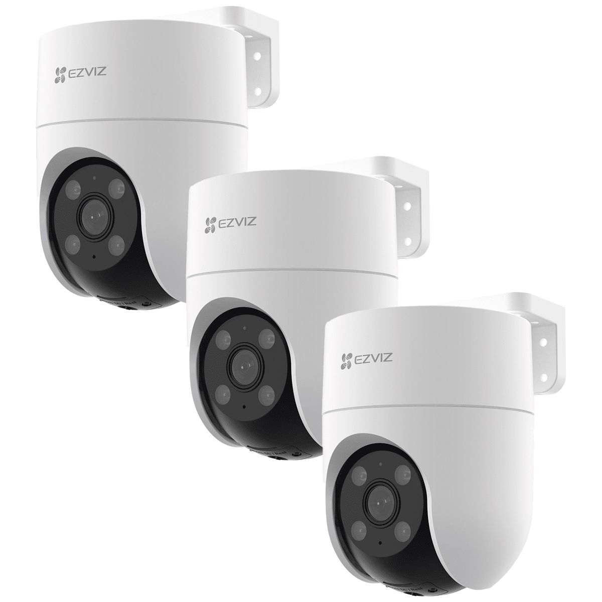 EZVIZ - Pack 3 Camaras Wifi IP Ezviz H8C Pro 2K ColorVU IP67 MicroSD