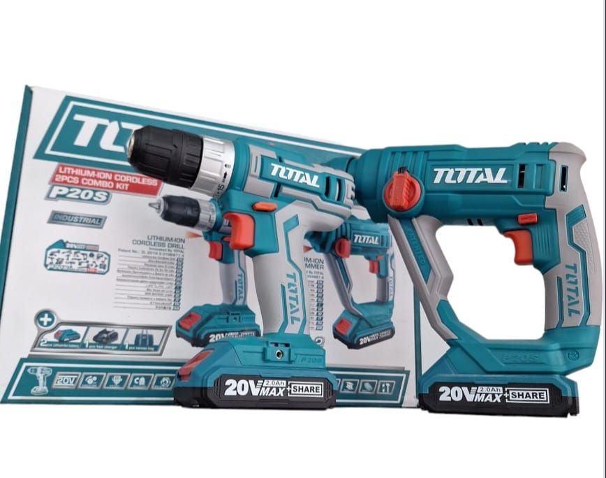 Kit Taladro + Rotomartillo Inalambrico 20V