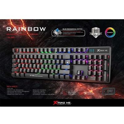 Imagen 2 del producto Teclado Gamer Mecánico GK-980 Switch Azul RGB