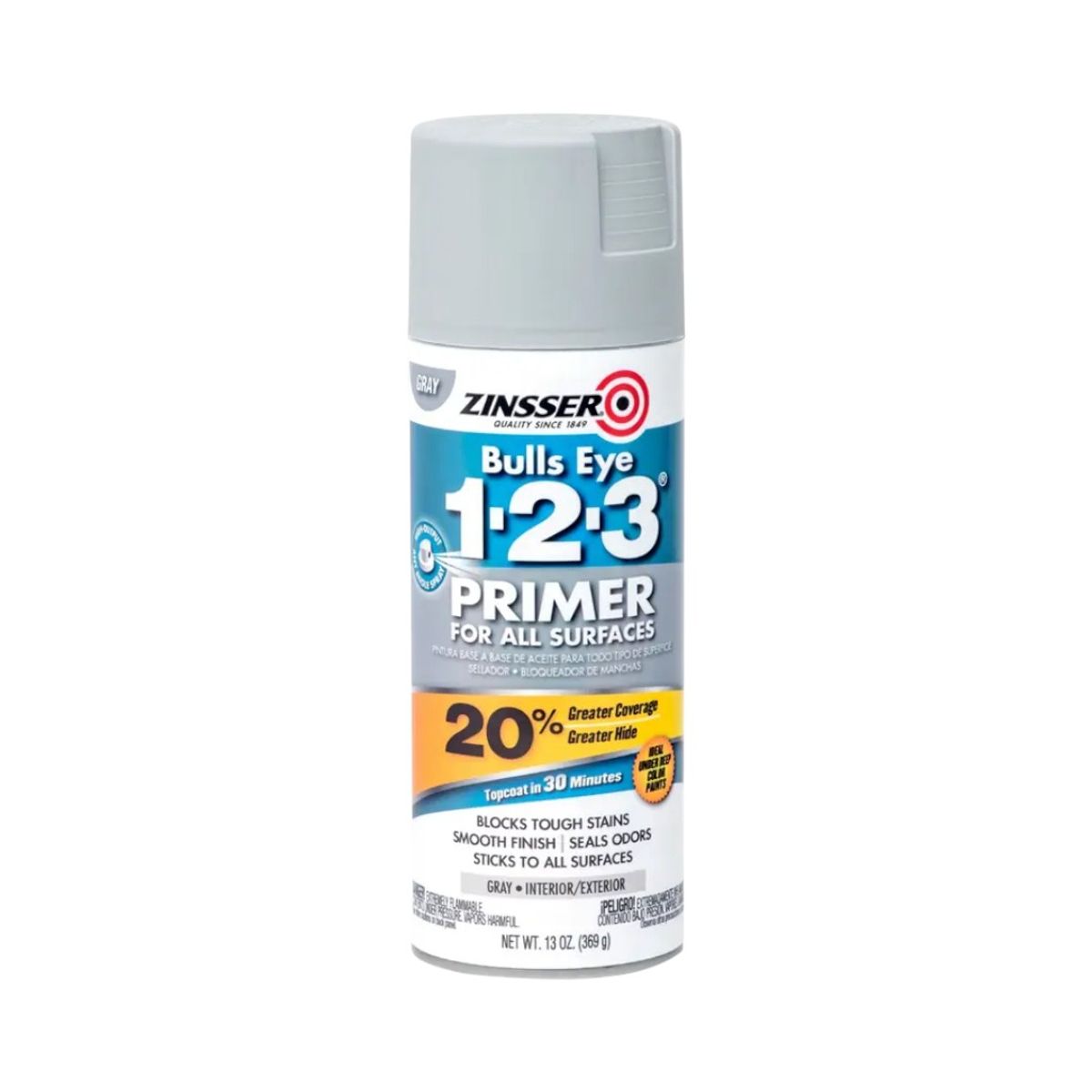 RUST OLEUM - Pintura Zinsser 123 Primer Multiusos Gris Mate