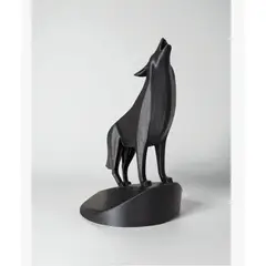 GENERICO - Figura Decoración- Escultura Lobo Aullador