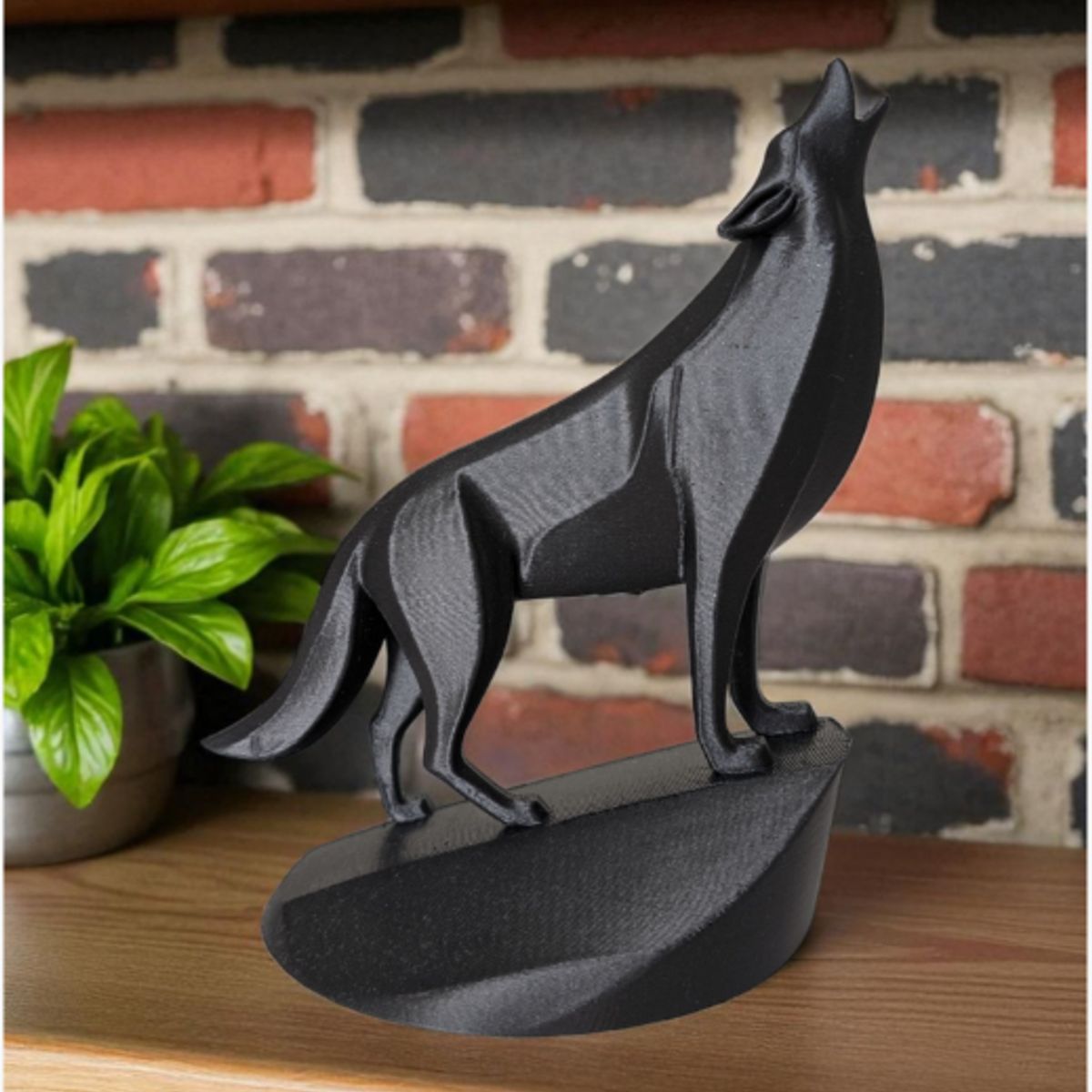 Figura Decoración- Escultura Lobo Aullador, marca GENERICO - Foto 2