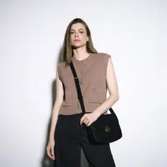 LOUNGE - Cartera Bandolera Efecto Suede