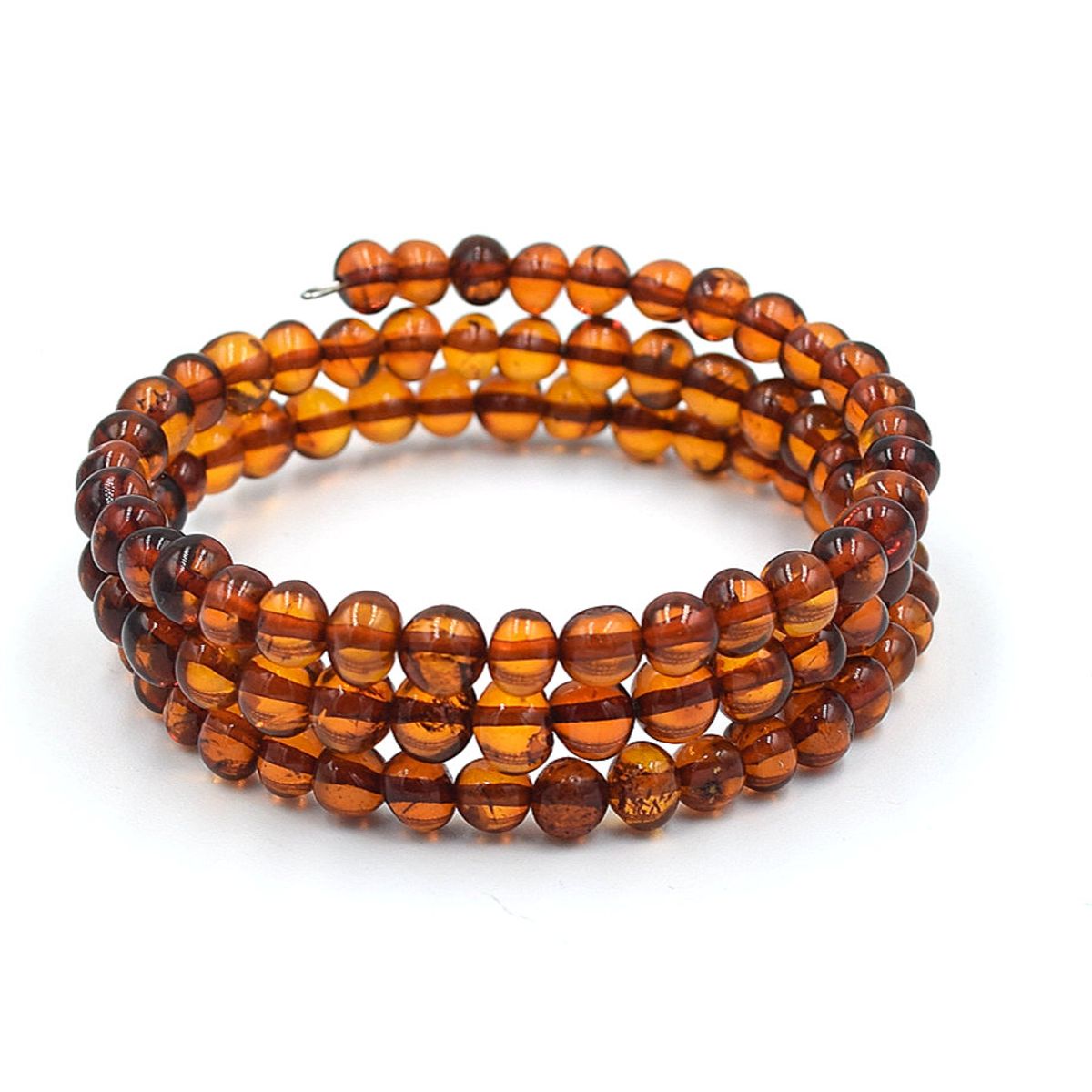 GENERICO - Pulsera De Ámbar Báltico Para Adulto Con Alambre De Memoria