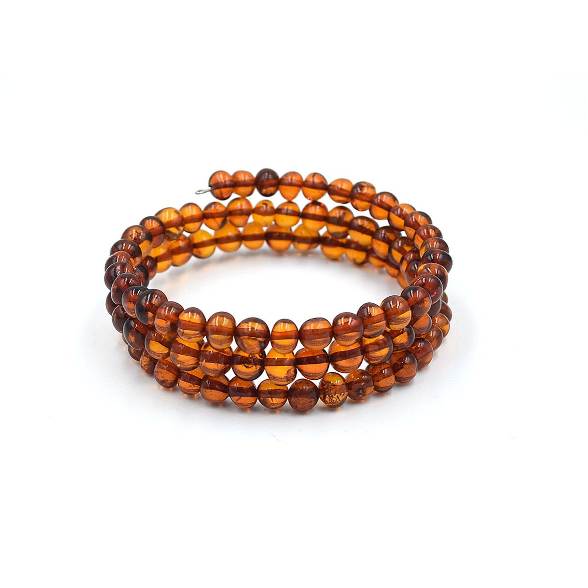 GENERICO - Pulsera De Ámbar Báltico Para Adulto Con Alambre De Memoria