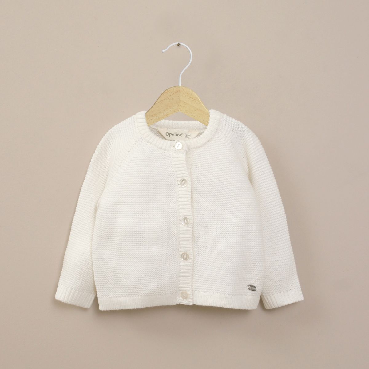 OPALINE - Chaleco Bebe Unisex Taupe