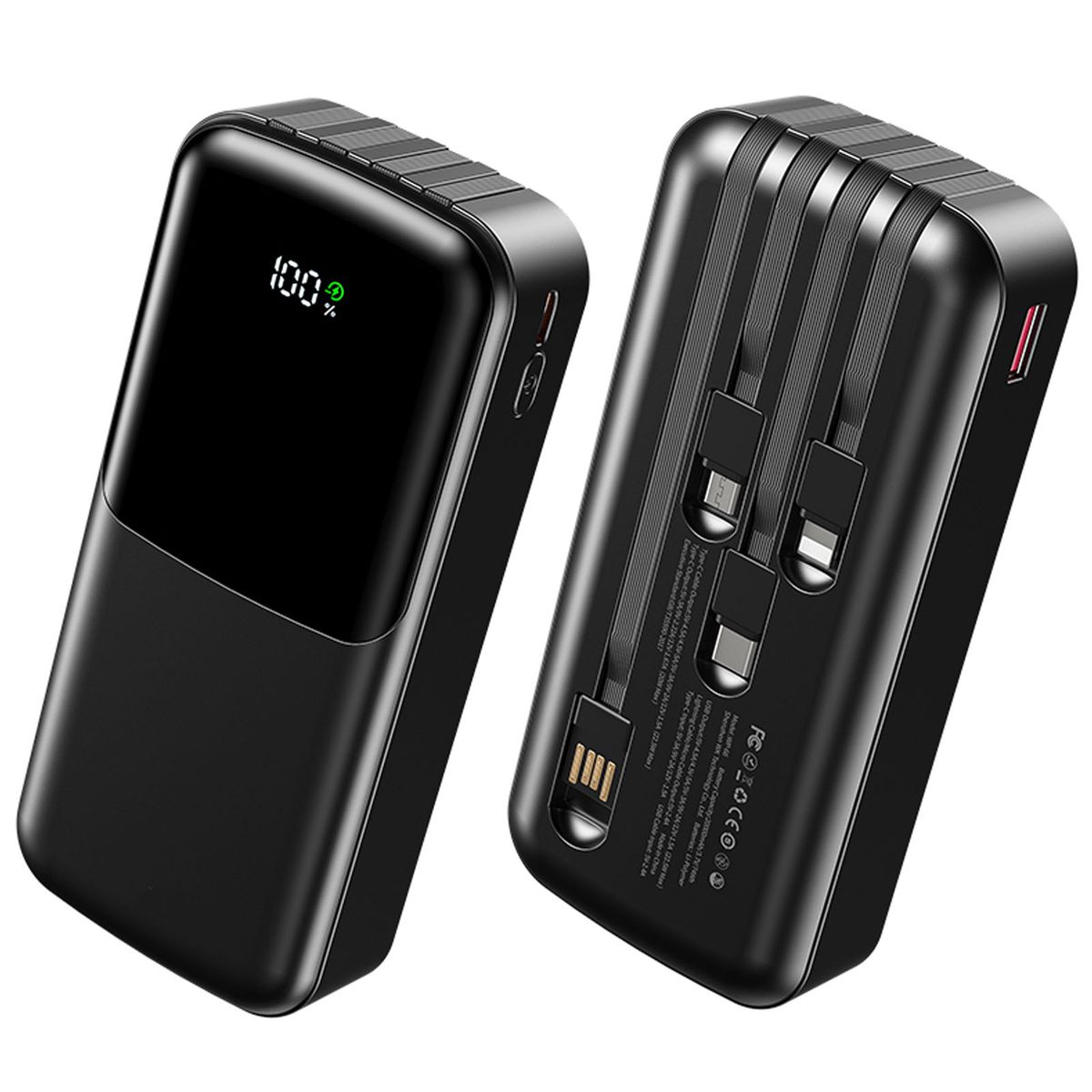 TECNOLAB - Bateria Externa Power Bank Carga Rapida 20000mah TL781 Negro