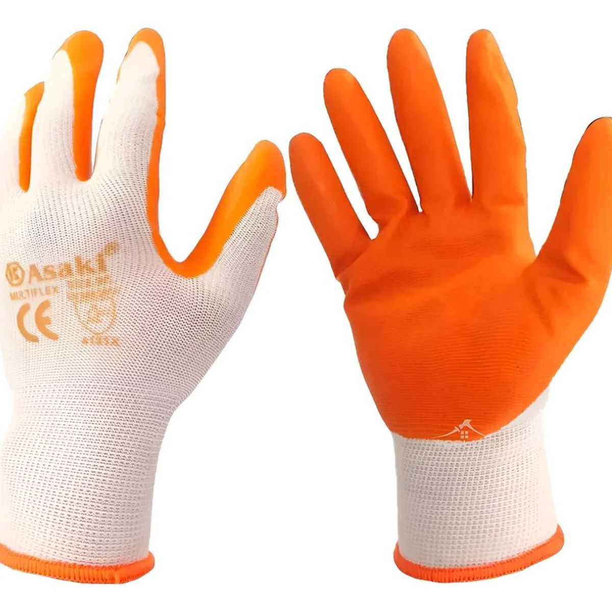 GENERICO - 12 Pares Guantes De Seguridad Tela Elasticada Goma Nitrilo