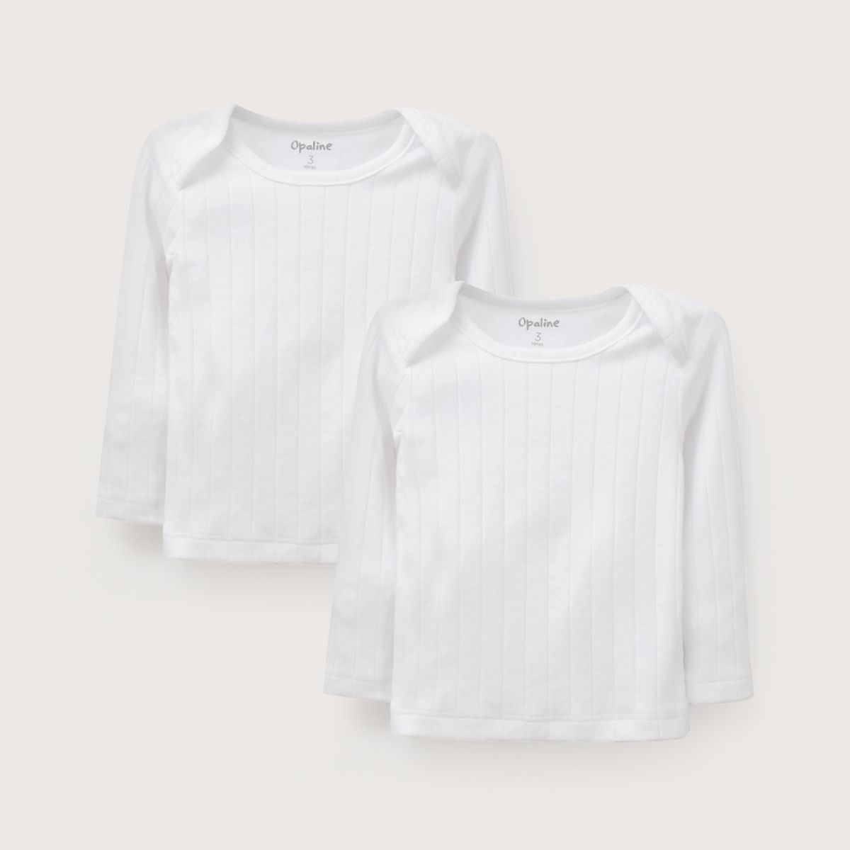 OPALINE - Camiseta Ajuar Acanalada Blanca Unisex