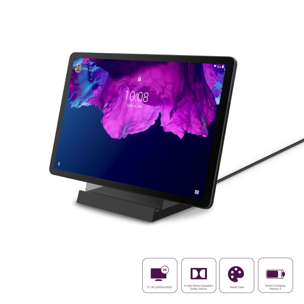 LENOVO - Tablet Lenovo P11 6GB-128GB, 11" 2K Wifi +  cargador inteligente