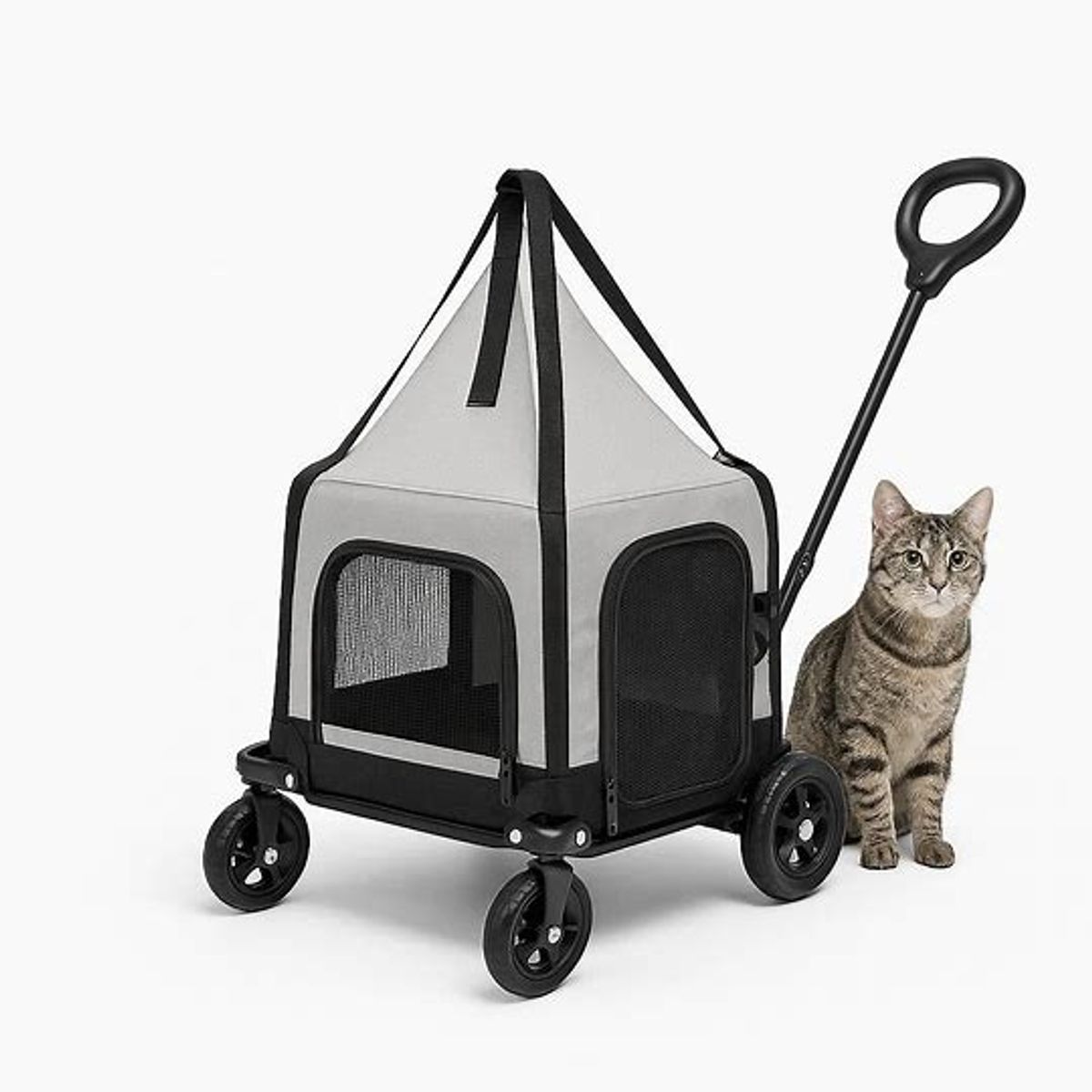 HOOPET - Carro De Transporte y Bolsa 2 En 1 Para Mascotas Pet Trolley