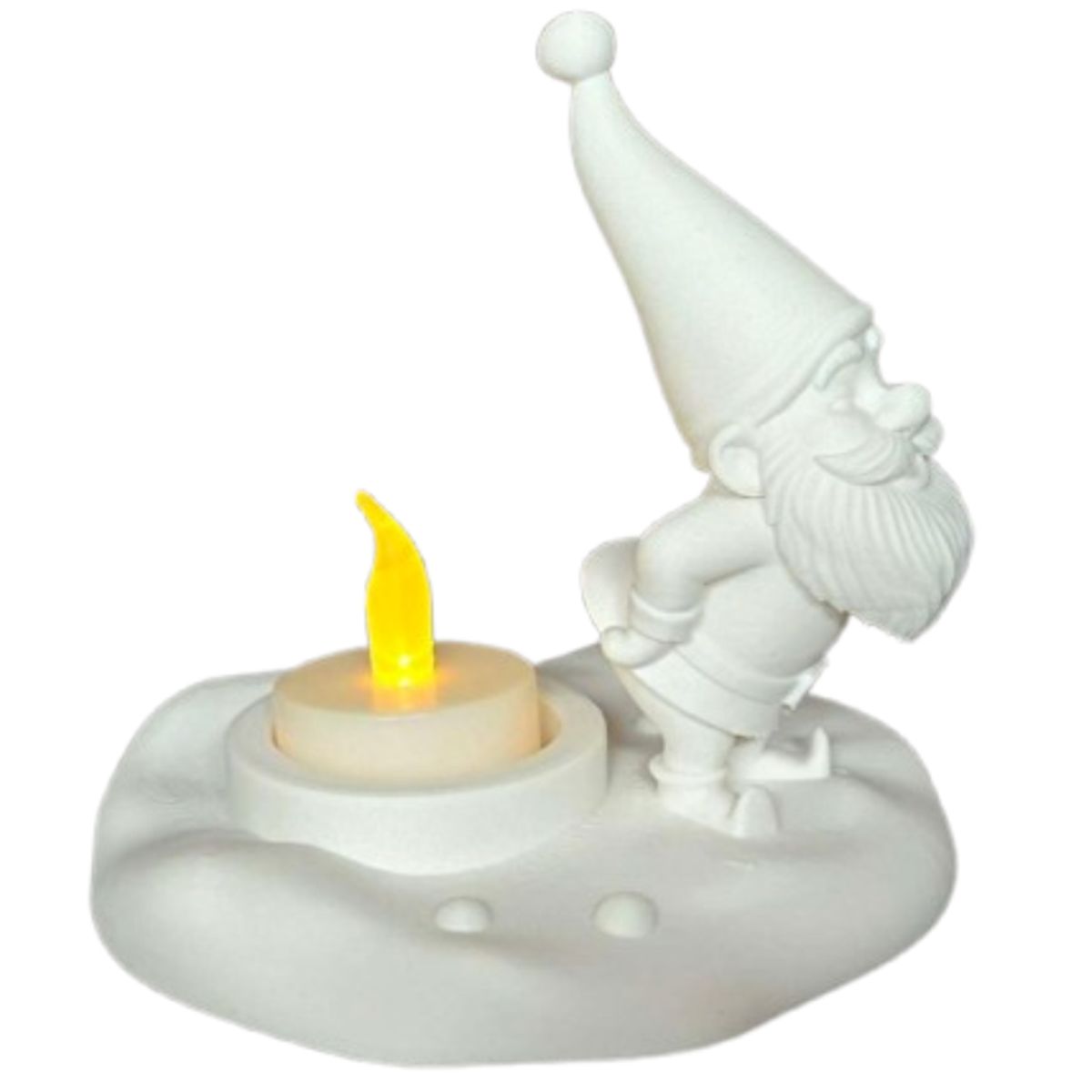 Portavelas LED Duende Navideño, marca GENERICO - Foto Principal