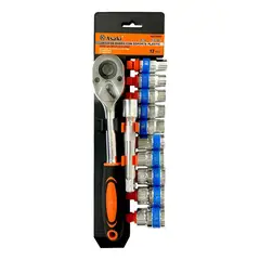 GENERICO - Kit Set Juego De Dados Con Chicharra ½’’ 12 Piezas Asaki